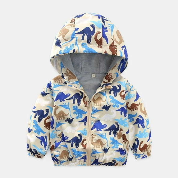 Xinhuaya 2-7T Toddler Boy Spring Fall Windbreaker with Hoods Baby Zipper Hooded Coat Windproof Jacket