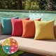 thumbnail image 1 of Chenchen Pack of 4 Decorative Outdoor Throw Pillow Covers Linen Waterproof Pillow Covers Farmhouse Cushion Cases for Patio Garden Tent Balcony Couch Sofa 16x16 inch Red/Turquoise, 1 of 1