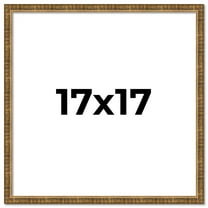 17x17 Frame Gold Kingsley Distressed Solid Wood Picture Frame Width 0.75 Inches | Interior Frame