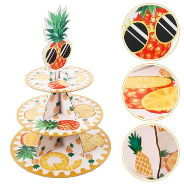 GOOHOCHY Pineapple Cake Stand Tiered Cake Stand Dessert Display Stand Paper Cupcake Holder