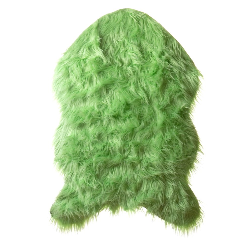 green fur carpet