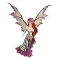 thumbnail image 3 of Amy Brown Large Summer Fairy Queen With Flower Adornment Statue Garden Fairies, 3 of 10