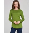 thumbnail image 2 of Camii Mia Womens T-shirts Long Sleeve Solid Top, 2 of 5