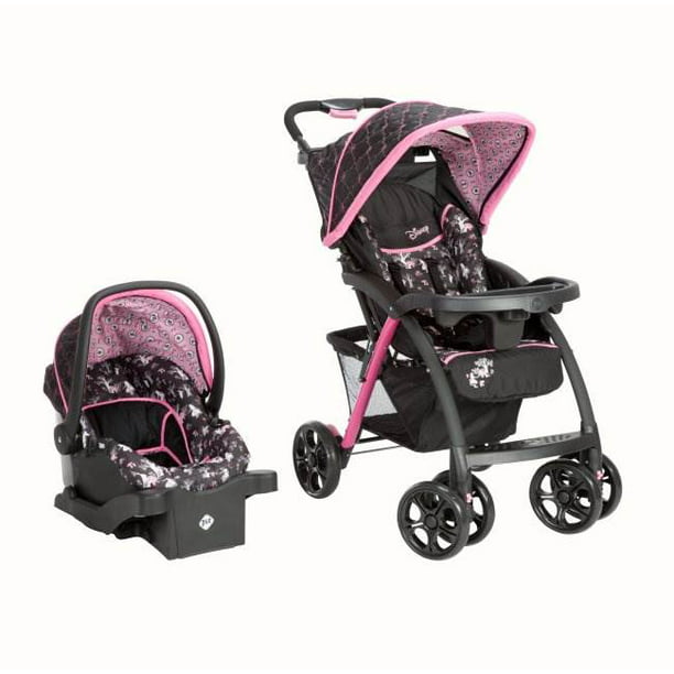 Disney Saunter Luxe Travel System, Purple Car Seat And Stroller Set