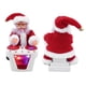 thumbnail image 5 of Navidad eléctrico Papá Noel juguete tambor muñeca música juguete decoración navideña regalo blanco, 5 of 14