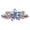 Flower + Sapphire Blue, variant on batmeuy Women Fashion Flower Leaf Crystal Rhinestone Hair Barrette Clip Hairpin Jewelry