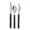Blue, variant on ABS Rivet Handle Marble Pattern Kitchen Stainless Steel Silverware Tableware Flatware Cutlery Knives Forks Spoons Set Butter Knife Dessert Spoon Fork (Blue,24 pieces)