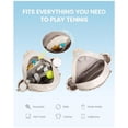 thumbnail image 3 of Quilted Tennis and Pickleball Backpack with Adjustable Straps and Racket Compartment, Lightweight Sports Travel Bag, 3 of 5