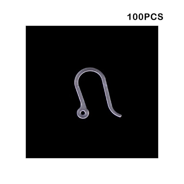 100PCS Hook Earrings Lightweight Plastic Eardrop Earring Hook Design Fadeproof Simple Small DIY Jewelry Accessory Birthday Pure Color