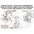 thumbnail image 4 of Captain O-Ring  Replacement 86006900 / 2-331-RPM O-Rings for Pentair Upper and Lower Bulkhead, Clean & Clear, FNS, Nautilus, etc 3 Pack, 4 of 7
