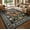 Black, variant on Lahome Decor 3'x5' Butterfly Bedroom Rug,Area Rugs 3x5ft Rugs for Entryway. Non-Slip Washable Rugs Stain Resistant Boho Floral Rug Low-Pile Throw Rug for Living Room Office,Black