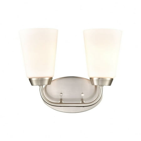 

2 Light Bathroom Light-Brushed Nickel Finish Bailey Street Home 227-Bel-4546367