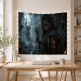 thumbnail image 5 of Figure Skin Long with Braided Hair Slightly Looking, Spooky Gothic for Gothic Decor Fans, Dark Art Decor, Halloween Gift, Tapestry Wall Hanging for Bedroom and Dorm, 5 of 7