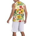thumbnail image 5 of Rocae Sunflower Cornflower Poppy for Men's Basketball Jersey Lightweight and Breathable Athletic Tank Top,Quick-Drying Sports Jersey Small, 5 of 9