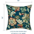 thumbnail image 2 of Outdoor Pillow Covers 18x18 Patio Waterproof Throw Pillow Cases Fade Resistant Accent Pillow Covers for Spring Summer Garden Decoration, Set of 2, Peacock Blue, 2 of 6