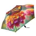 thumbnail image 4 of Butterfly on Lantana Flower Compact Sun Umbrella Windproof Travel Umbrellas for Rain Strong Portable UV Protection, 4 of 8