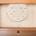 thumbnail image 6 of 92-Slot Flat Round Wooden Finger Rings Display Stands Ring Organizer Holder Tray with Velvet Inside Beige 26.2x1.75cm 1pc, 6 of 7