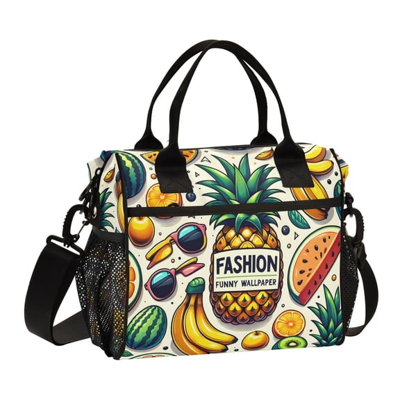 Fashion Fruits Cooler Bag Lunch Bag Soft Cooler Cooling Tote Insulated Lunch Box for Adult Men Women