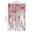 thumbnail image 3 of Uxgjfwu Halloween Window Curtain Dark Red Handprint Gauze Fabric 63x39 Inch, Haunted House Party Backdrop Scary Decoration, 3 of 7