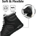 thumbnail image 5 of Mens Womens Snow Boots Winter Barefoot Shoes Warm Fur Lined Short Ankle Booties Outdoor Anti-Slip Wide Toe Box Walking Winter Shoes, 5 of 15