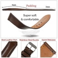 thumbnail image 6 of 21mm Dark Brown Leather Watch Band Men Quick Release Replacement Strap Soft Handmade Wristband Stainless Steel Buckle, Vintage Gift for Father's Day Dad Son Husband DH-203-21MM, 6 of 7