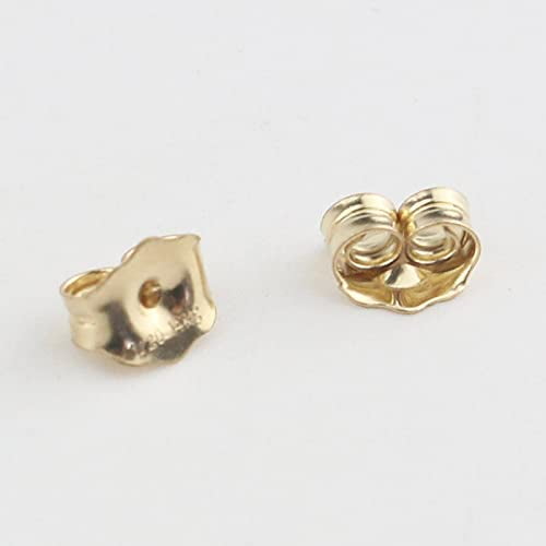 14K Yellow Gold Threaded Earring Back - 0.041