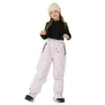 thumbnail image 3 of Gelikeya Snow Pants for Girls Kids Ski Bibs Pants Outdoor Windproof Waterproof Insulated Warm Winter Hiking Snowboard Pants, Pink & 11-12 Years, 3 of 7