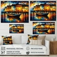 thumbnail image 4 of Designart Colorful Port With Fishing Boat I Canvas Wall Art, 4 of 5