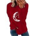 thumbnail image 2 of Patlollav Pntutb Womens Sweatshirt,Ladies Print Loose Long Sleeve Tops, 2 of 7