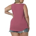 thumbnail image 2 of NISVIYA Plus Size Tops for Women Casual Flowy Tunics Summer Loose Fit Scoop Neck Tees Mauve, 2 of 7