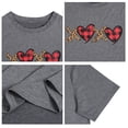 thumbnail image 5 of XCHQRTI Women's Love Heart T Shirts Leopard Printed Valentine's Day Tees Plus Size Short Sleeve T-shirt Tops, 5 of 5