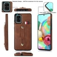 thumbnail image 2 of for Samsung Galaxy A51 4G Case Wallet with Slide Credit Card Holder, Flip Premium PU Leather Hidden Kickstand Classic Retro Heavy Duty Protective Cover for Samsung Galaxy A51 4G,Brown, 2 of 8