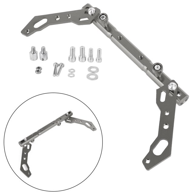 Levier d'Équilibre de Guidon Réglable pour Moto Universel Argent