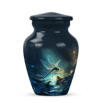 Dragonfly Small Urns For Human Ashes Keepsake Mom, Mini Urns For Ashes For Women, Little Blue Cremation Urn For Male, Frogs Urn For Adults Funeral, 3inch