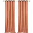 thumbnail image 2 of Ruthys Textile Spice Thermal Lined Curtains - 2 x 52 x 84 Panels, Grommet Top - Foamback, Energy Efficient, Noise Reducing, Room Darkening Solid Drapes  for Bedrooms and Living Rooms, 2 of 7