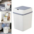 thumbnail image 5 of Touchless Trash Can W/ Lid Battery Operated Modern Rubbish Can for Household Bathroom - White, 5 of 8