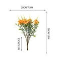 thumbnail image 4 of Latrodar Simulated Flowers Five Blossoms Home Decor Vase Flower Arrangement Outdoor Wedding Gardening Decoration Fake Flowers Household Items for New Home Orange Plastic, 4 of 6