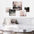 thumbnail image 2 of Designart "Rosy Nocturnal Fluidity I" Minimalism Metal Art Living Room Set, 2 of 5