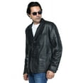 thumbnail image 1 of Abrigo Deportivo Leather Negro de Lujo para Hombre., 1 of 6