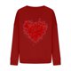 thumbnail image 4 of Gibobby Temperamento Pullover Top Sudadera para el día de San Valentín Camisas con corazón de amor para mujer de San Valentín Tops de manga larga (4)(Rojo, XXL), 4 of 5