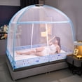 thumbnail image 3 of YAOMOBB Couverture de Chambre Filet Pliant Portable Fermeture Éclair Tente Entièrement Fermée Rideau de Lit, 3 of 6