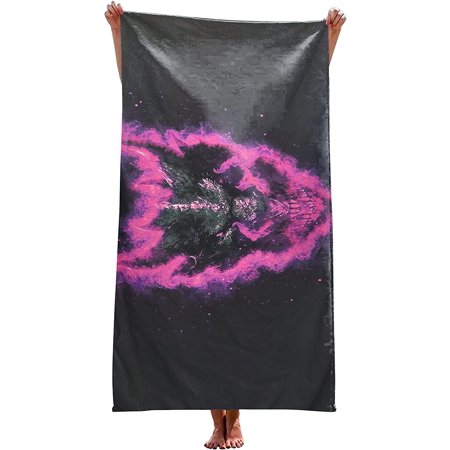 alottagifts Dragon Face Beach Towel 30" x 60" Microfiber Sand Free Quick Dry Travel for Adults Teen Children (Dragon Face)
