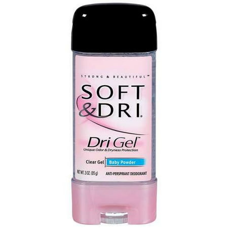 Soft & Dri: Dri Gel Clear Gel Baby Powder Anti-Perspirant/Deodorant, 3 oz