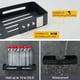 thumbnail image 3 of Estante de baño, organizador de ducha, almacenamiento, sin tornillos, espacio de aluminio, montado en la pared, sin ensuciar, para baño, cocina, negro, 3 of 5