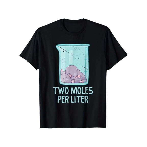 Two moles per liter - experiments T-Shirt, A great gift, Unisex Cotton Casual Round Neck Outdoor Short Sleeve T-Shirt, 100% Cotton, S-XXXL