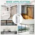 thumbnail image 7 of Glass Shower Door Handle, Aluminum Alloy Back-to-Back Shower Door Knob Silver, 7 of 7