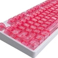 thumbnail image 1 of Juego de Teclas de Gelatina Transparente, 115 Teclas, Teclas Personalizadas de Color Rosa, Teclas de Punto de Conmutación MX para Teclado Mecánico Artesanal, 1 of 6