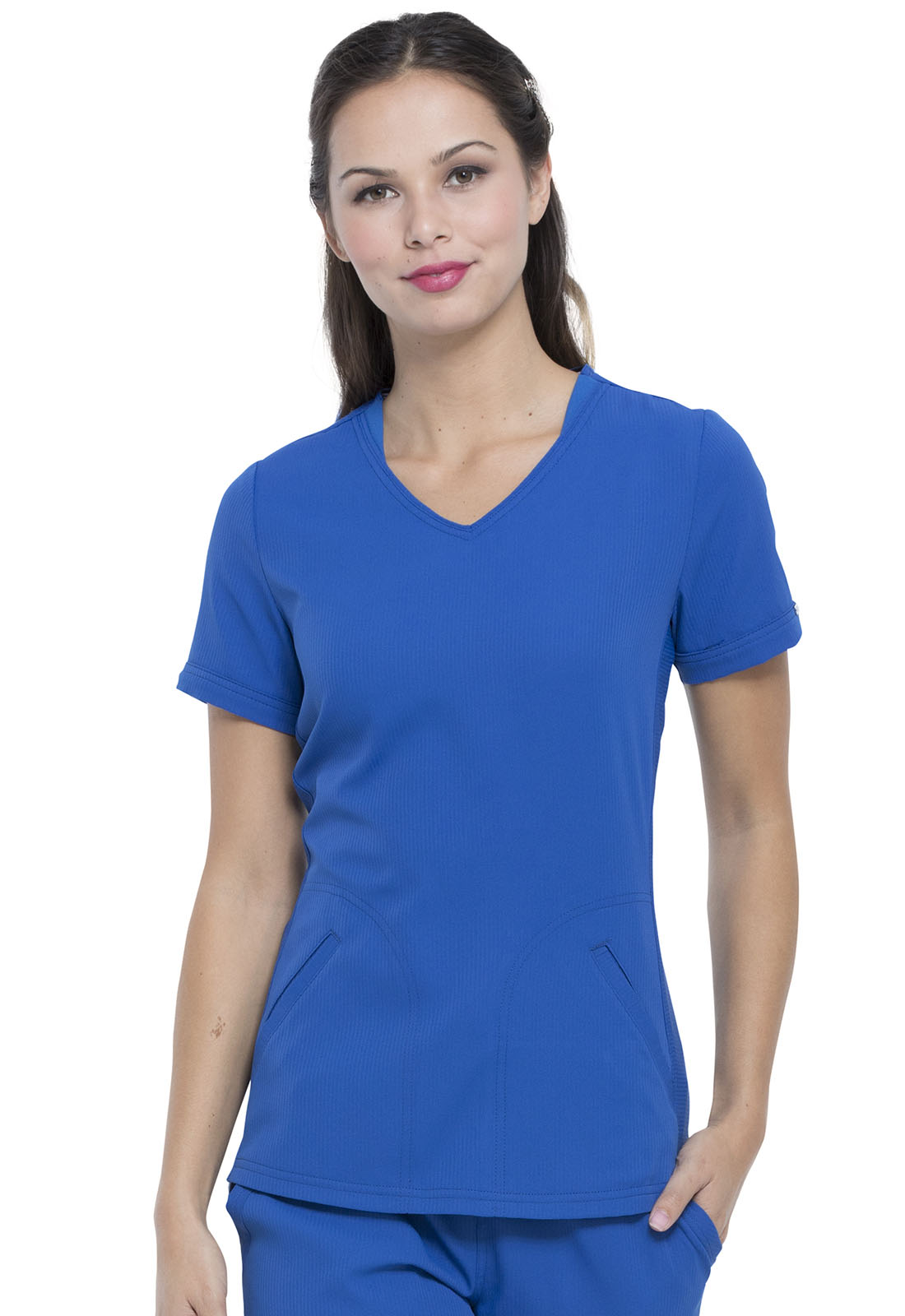 Elle Elle Scrubs Top for Women VNeck Plus Size EL604, 3XL, Royal