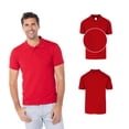 thumbnail image 3 of Playera Tipo Polo para Caballero, Color Rojo, Talla Mediana, 50% Algodón y 50% Poliéster. Yazbek C0550, 3 of 3