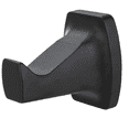 thumbnail image 6 of Mainstays Square Style 4 Piece Wall Mount Steel Towel Holder Bath Hardware Set, Matte Black, 6 of 12